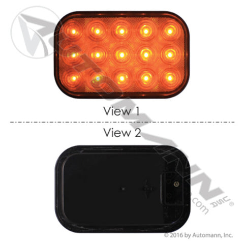 Automann 571.LD45A15 F/P/T Light LED 3-1/2in X 5-1/4in Amber