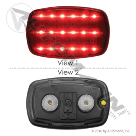 Automann 571.LD87RL18M Warning Light LED Magnetic Red