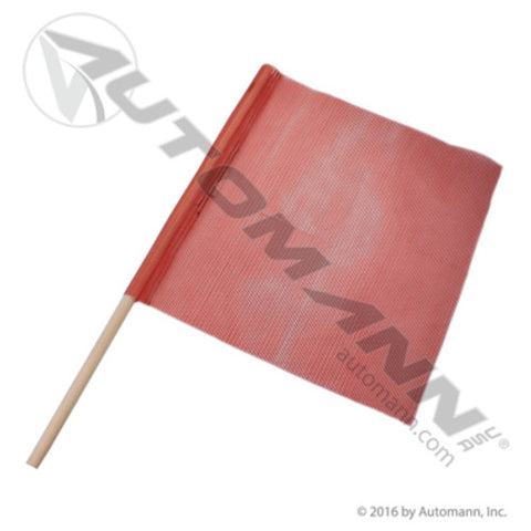 Automann 571.SF180D Flag w/Dowel Red 18in X 18in