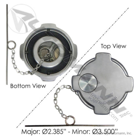 Automann 572.1016 Fuel Cap 3in Freightliner