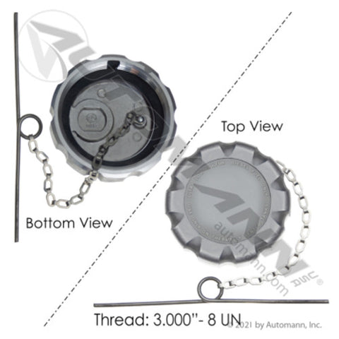 Automann 572.1024 Fuel Cap 3in Non-Vented