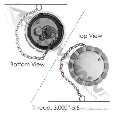 Automann 572.1029 Fuel Cap 3in-5.5 TPI Special