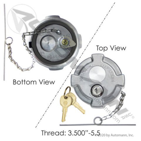 Automann 572.1047 Fuel Cap Locking 3.5-5.5NS Non-Vented