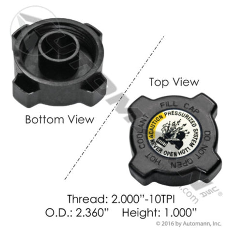 Automann 572.2027 Coolant Reservoir Cap