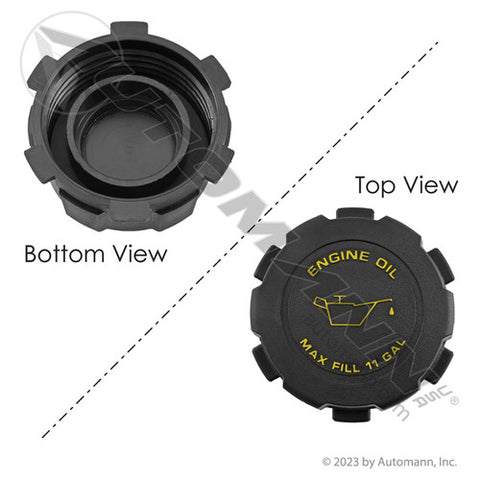 Automann 572.4017 Engine Oil Fill Cap Cummins ISX 15.0L