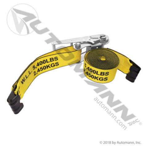 Automann 573.C430FH Flat Hook Ratchet Strap 4in X 30FT