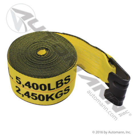 Automann 573.D440FH Flat Hook Winch Strap 4in X 40FT