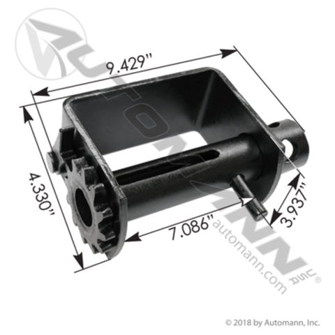 Automann 573.FW4 Weld-On Winch - Combo - Low-Profile