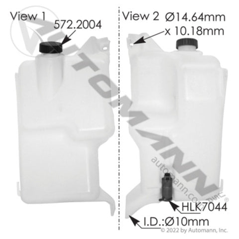 Automann 575.10117 Washer Fluid Reservoir Freightliner