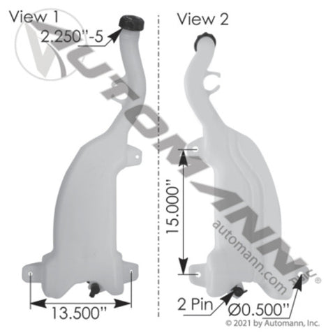 Automann 575.1015 Washer Fluid Reservoir Freightliner