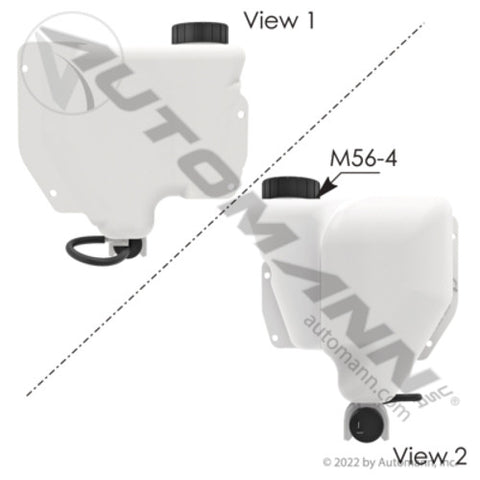 Automann 575.1021 Washer Fluid Reservoir Peterbilt