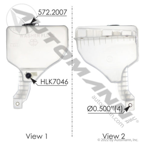 Automann 575.10211 Washer Fluid Reservoir KW/Pete