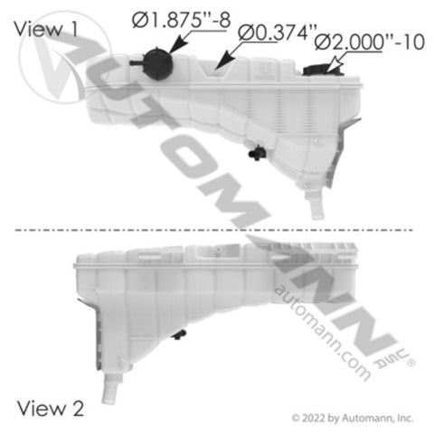 Automann 575.1023 Coolant Reservoir Peterbilt