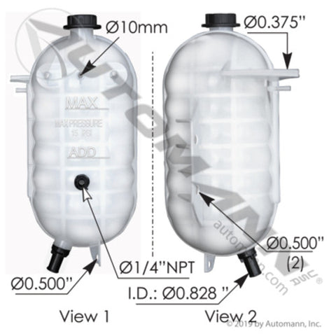 Automann 575.10318 Coolant Reservoir IHC