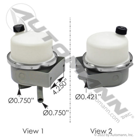 Automann 575.1095 Power Steering Reservoir Freightliner