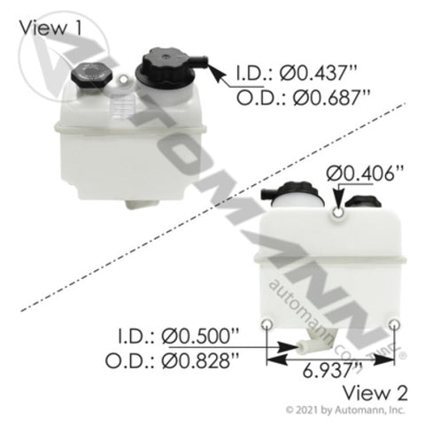 Automann 575.1133 Power Steering Reservoir Freightliner