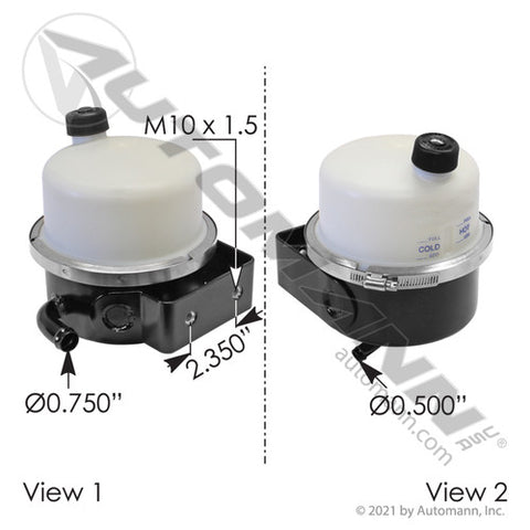 Automann 575.1138 Power Steering Reservoir Peterbilt