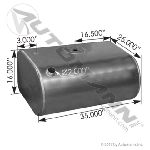 Automann 576.55053160DFX Fuel Tank Rectangular IHC