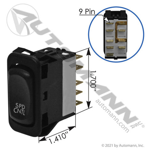 Automann 577.46509 Rocker Switch Cruise Cntrl Freightliner