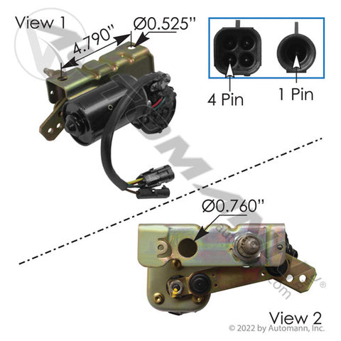 Automann 577.46929 Wiper Motor Assembly