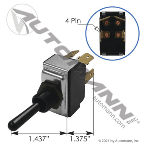 Automann 577.75604 Toggle Switch DPST Peterbilt