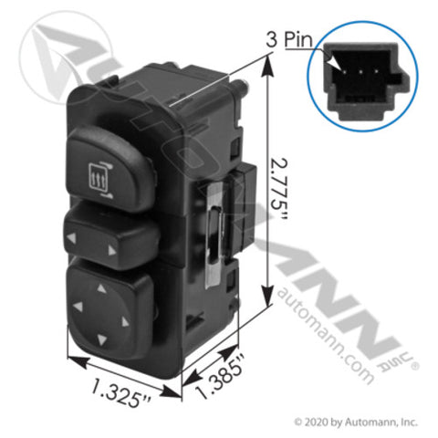 Automann 577.75636 Mirror Switch Peterbilt