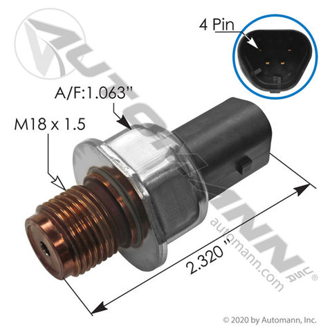 Automann 577.90693 Fuel Pressure Sensor Cummins