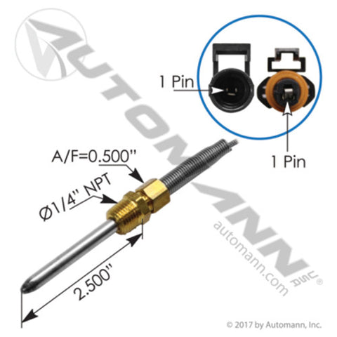 Automann 577.96524 Exhaust Gas Temp Sensor Volvo
