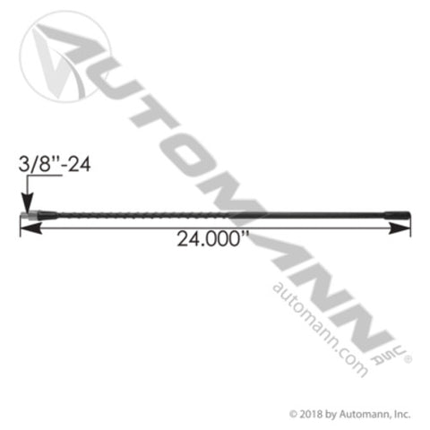 Automann 577.CB1002 CB Antenna 24in Black