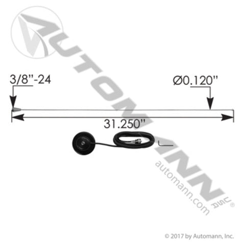Automann 577.CB1009 CB Antenna 36in Magnetic Base