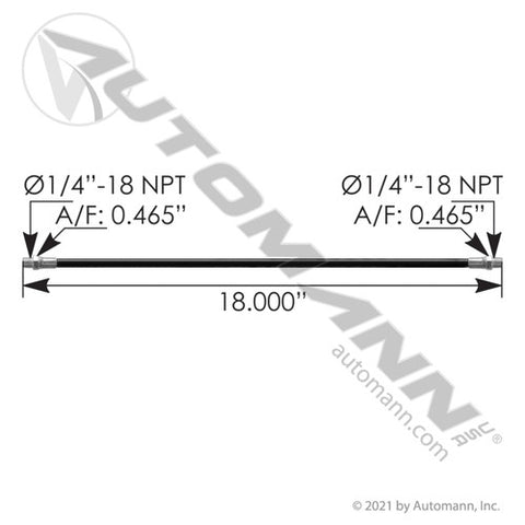 Automann 579.1226 Grease Hose 18in