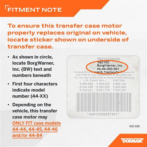 Dayton Parts 600-908 Transfer Case Shift Motor