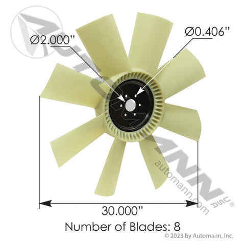Automann 810.FB9928 Fan Blade Paccar
