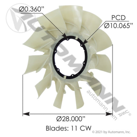 Automann 810.FB9934 Fan Blade Mack-Volvo
