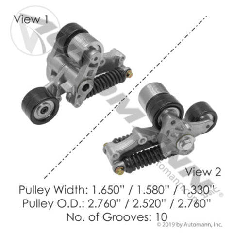 Automann 819.46070 Belt Tensioner Assembly DD13 DD15 DD16