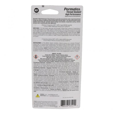 Pai 820984 Permatex 56521 High Performance Thread Sealant (50 Ml)