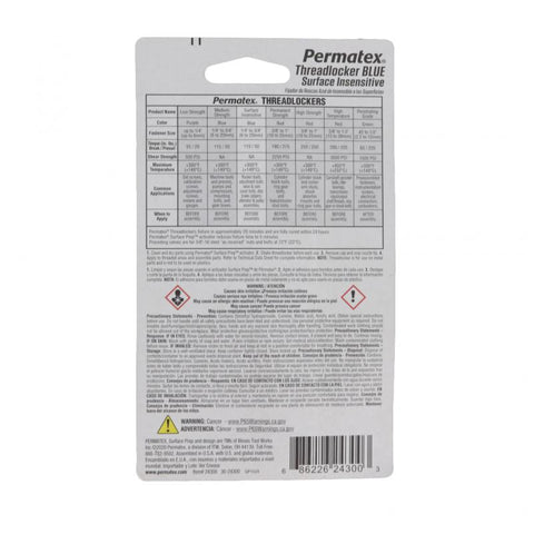 Pai 820985 Permatex 24300 Threadlocker Medium (Blue) 10ml Bottle