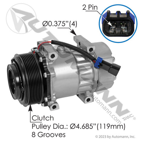 Automann 830.310012 Air Conditioning Compressor 7H15 Type