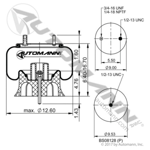 Automann Phoenix AB1DK23H-9365 Air Spring Rolling Lobe