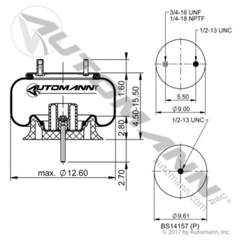 Automann Phoenix AB1DK23I-P978 Air Spring Rolling Lobe