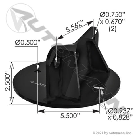 Automann AB9514P Air Bag Bracket Hendrickson