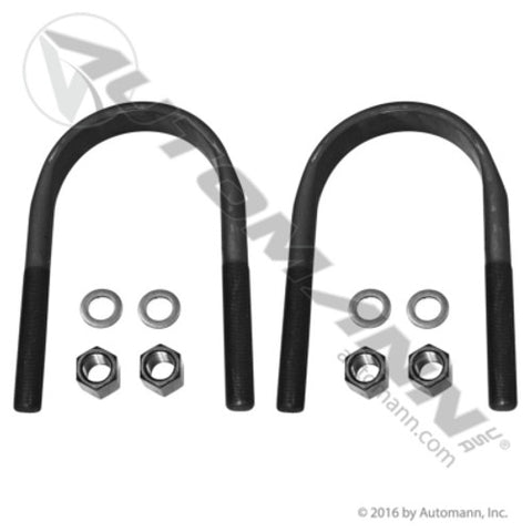 Automann AUBK8479-114 U Bolt Kit F/Round 1 X 6-3/8 X 11-1/2in