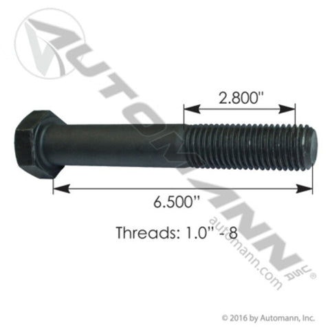 Automann C100612GR8 Cap Screw 1in X 6-1/2in GR8