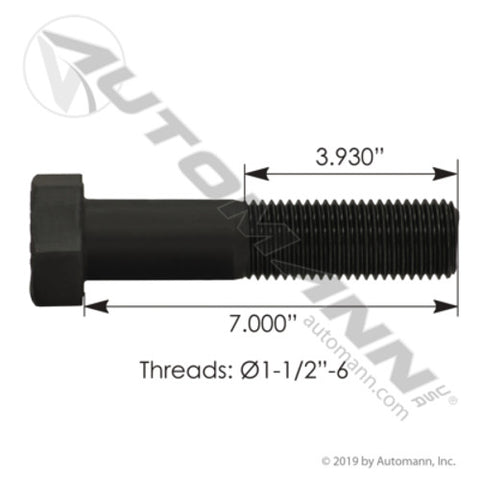 Automann C112700GR8 Bolt 1-1/2-6in X 7in Ridewell