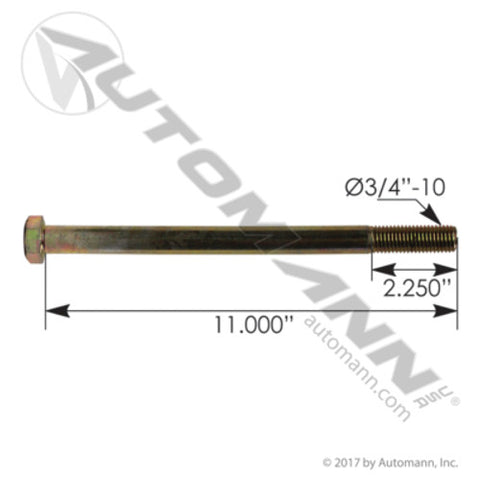 Automann C3401100GR8 Shock Bolt Lower Ridewell