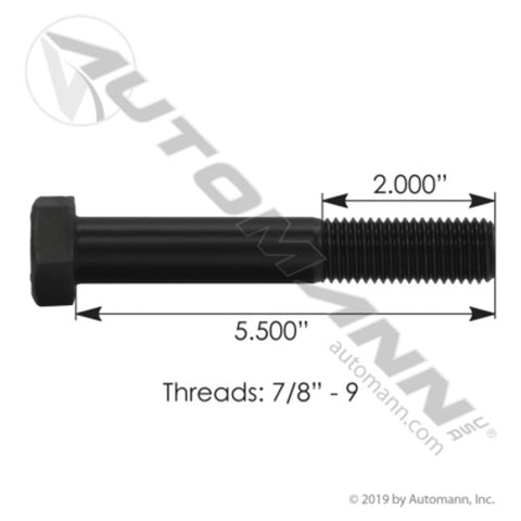 Automann C780512GR5 Cap Screw 7/8in X 5-1/2in GR5
