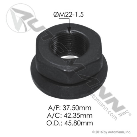 Automann CNU22F U Bolt Nut 22mm X 1.5 Thread