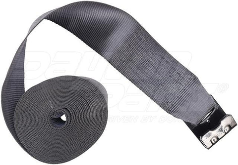 Dayton Parts DC23154430 Black Winch Strap With Reflective Center Line With Flat Hook - 4 In. X 30 Ft.