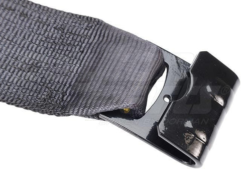Dayton Parts DC23154430 Black Winch Strap With Reflective Center Line With Flat Hook - 4 In. X 30 Ft.
