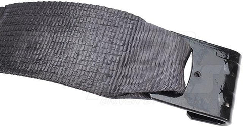 Dayton Parts DC23154430 Black Winch Strap With Reflective Center Line With Flat Hook - 4 In. X 30 Ft.